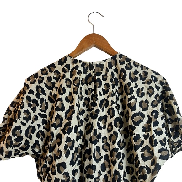 Zara 100% cotton animal‎ print crop top. Size medium - Picture 6 of 8